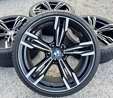 bmw disk r20: BMW üçün 4 ədəd yüngül lehimli disk və şin komplekti - Dizayn: parlaq — 2