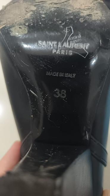 Сапоги: Saint Laurent Paris qadın çəkmələri - Material: hamar qara dəri — 4