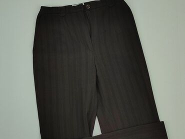brązowa spódnice w grochy: Spodnie materiałowe, L, stan - Dobry