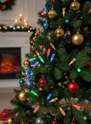 Yeni il ağacları: LED işıqlı Yeni il ağacı – payetli bəzəklərlə - Realistik iynəyarpaq — 15