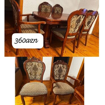 Qonaq otağı üçün, İşlənmiş, 6 stul
