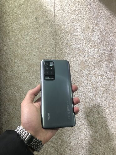 xiaomi camera: Xiaomi Redmi 10, 128 GB, rəng - Gümüşü, 
 Düyməli, Barmaq izi