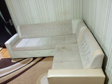 декоративные наволочки для диванных подушек: Угловой диван, Б/у, Ткань