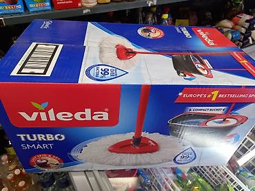 пол жуугуч швабра: Vileda Turbo Smart — комплект для влажной уборки с педальным отжимом — 1