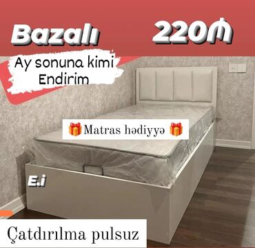 kravat bazalı: Новый, Односпальная кровать, С подъемным механизмом, С матрасом