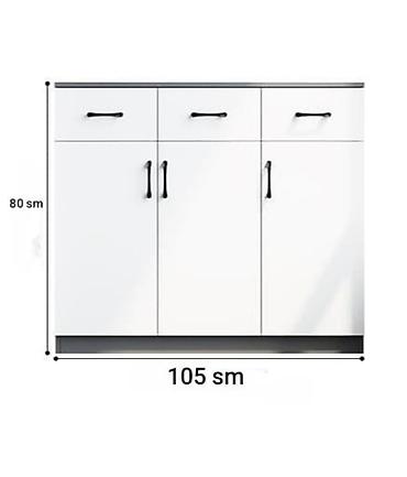 Digər dolablar: Mətbəx/koridor üçün çoxfunksiyalı saxlama dolabı - Ölçü: 105 sm (eni) — 3