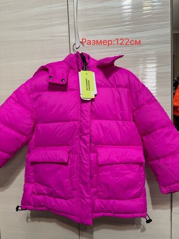 купить куртку детскую на мальчика: Детская верхняя одежда - Пуховик, размер 122 см, ярко‑фуксия