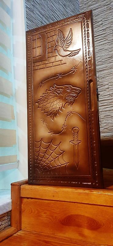 Nərdlər: Əl işı taxta nərd/şammat dəsti - Material: bərk ağac (tam taxta — 4