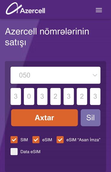 SİM-kartlar: Nömrə: ( 050 ) ( 3032323 ), İşlənmiş