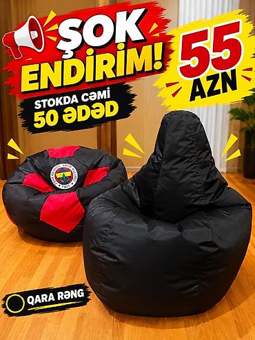 Pufiklər: Yeni, Pufik-kreslo, Parça, Kredit yoxdur, Şəhərdaxili pulsuz çatdırılma — 1