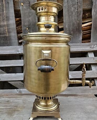 Samovarlar: Mövzu: Pirinç kömürlü samovar – klassik rus üslubu Təsvir: - — 6