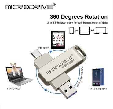 foto video: Mikrodrive 64 gb type c cixisli usb 3.0 fleskarti metaldi suretlidi