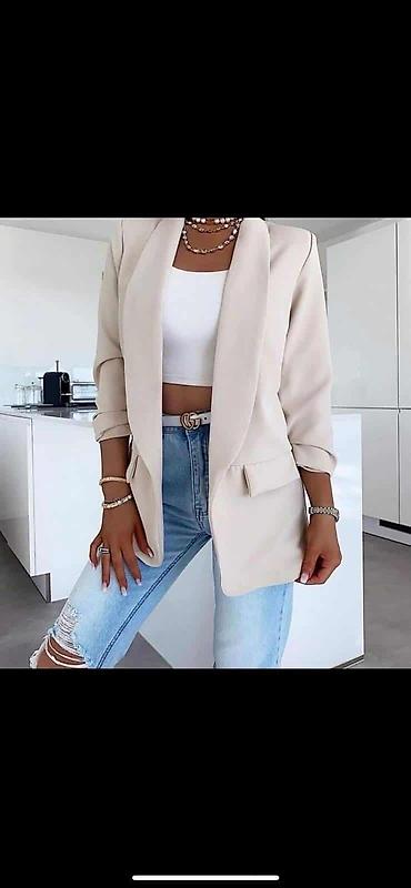 Sakoi: Ženski elegantni sako – jednoredni, bez kopčanja, sa klasičnim — 5