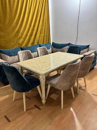 Qonaq otağı dəstləri: Divan, Masa və oturacaqlar — 8
