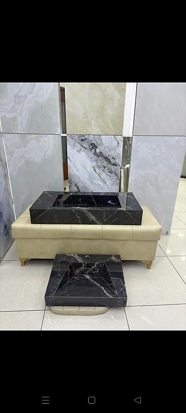 office table: Раковина для ванной, Особенности: Матовое, Квадратная форма, Материал: Искусственный камень — 9