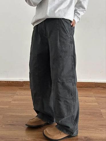 джинсы карго: Брюки Широкие, Осень-весна, Китай, Хлопок, Новый, 2XL — 6