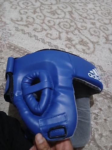 qaciw aparati: Adidas mavi boks/kikboks başlığı - Brend: adidas (yan hissədə loqo) — 6