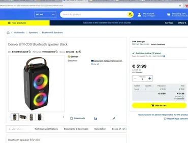 Zvučnici i stereo sistemi: #2934 Zvučnik Denver BTV-230 Bluetooth; Blutut zvučnik sa ugrađenom — 6