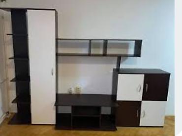 namestaj za decu: Dnevni regalski set – tamno braon/bela kombinacija - Modularni set za — 4