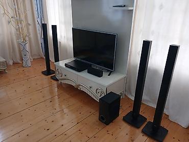 ucuz bluetooth qulaqliq: LG Ev Teatrı sistemi – 5.1 kanallı qüllə tipli akustika və subwoofer — 2