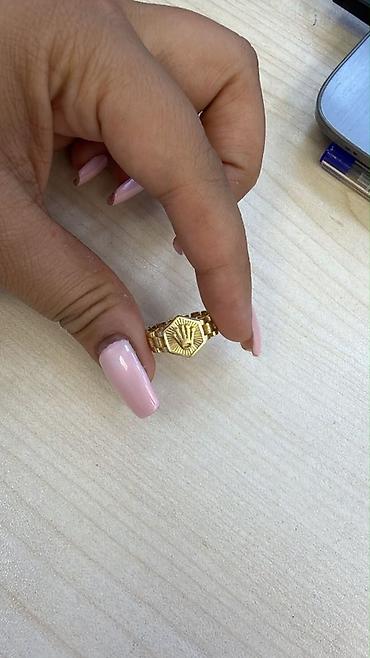 gümüş probu: Üzük, Sarı qızıl, 585 Əyar, Qaşsız, 1.51-2.00 Karat — 1