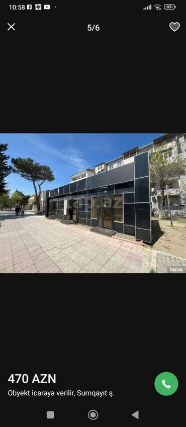 icarə ofis: Sumqayıt 1ci mkr yol qırağı sağlam ailə klinikasının yanı,25 kv