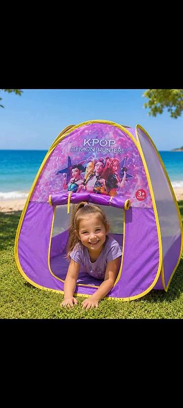 Šatori za decu: K POP Demon Hunters pop-up dečiji šator – 86 × 86 × 86 cm
Cena 2500 v5 — 1