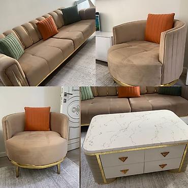 Divan kreslo dəsti satılır jurnalni ilə birlikdə cəmi 800₼. İdeal