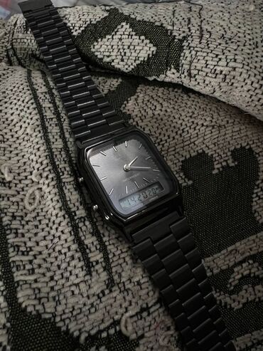 Часы Casio AQ-230 Quartz Чорные ⚫ коробка✅ Water resist-Защищён от