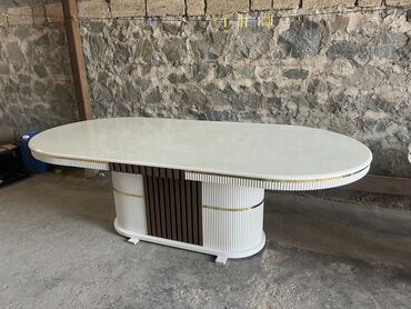 стеклянный стол: Qonaq masası, Açılmayan, Oval masa
