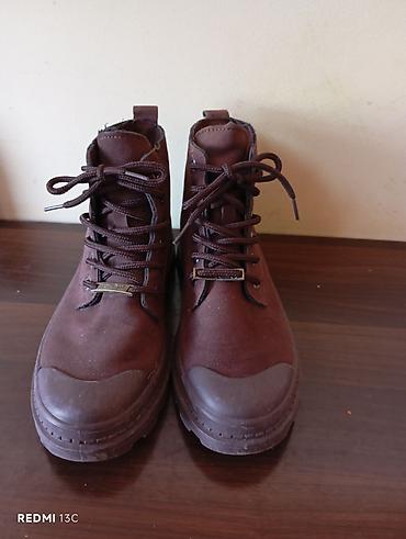 детские осенние туфли: Qəhvəyi rəngdə unisex payiz -qış botları - Material: yumşaq süet — 3