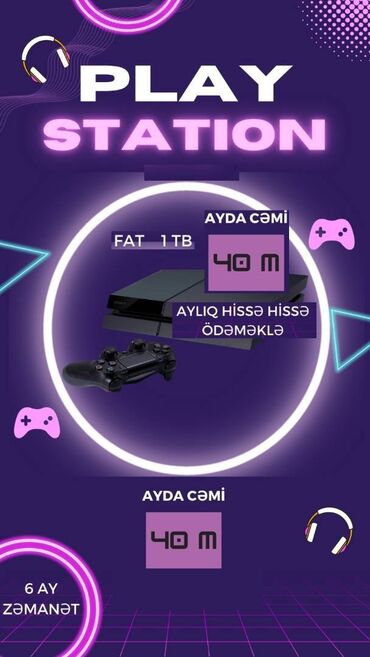 Видеоигры и приставки: Playstation 4 aparatlarinin nagd,birkart,kreditle satisi Etrafli