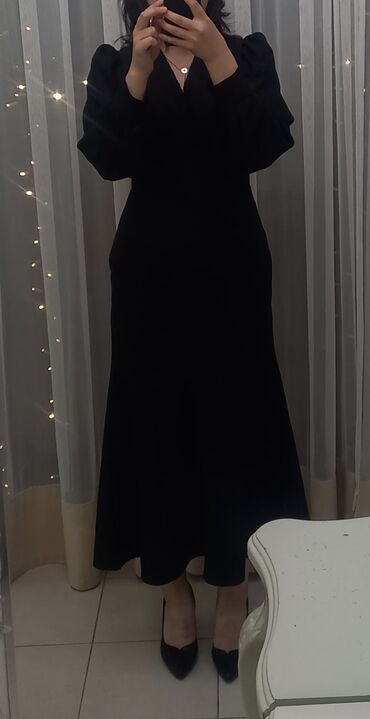 русалка: Вечернее платье, Русалка, Длинная модель, С рукавами, 2XL (EU 44)