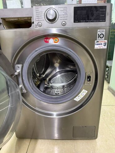 Paltaryuyan maşınlar: Paltaryuyan maşın LG, 9 kq, İşlənmiş, Avtomat, Qurutma var, Ünvandan götürmə — 8
