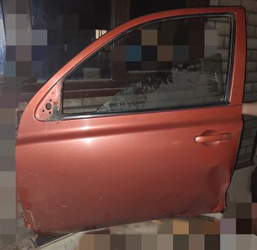 жигули двери: Передняя левая дверь Nissan 2003 г., Б/у, цвет - Оранжевый,Оригинал
