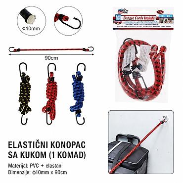 KMT Konopac za prtljag 2000868 Elastični konopac sa kukama, namenjen