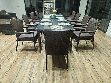 Bağ, çöl mebeli: Rattan yemək və lounge dəsti - Material: hava şəraitinə davamlı — 1