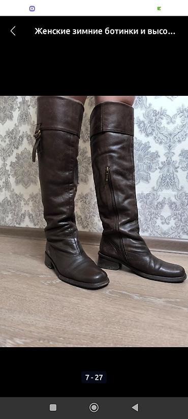 Сапоги: Женские зимние ботинки - Цвет: черный - Материал верха: замша/нубук — 5