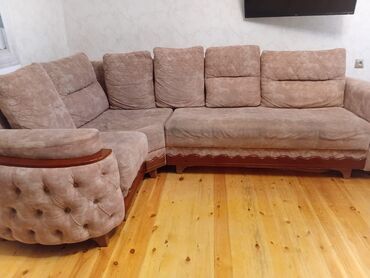 ТВ стенды: Künc divan dəsti - Forma: L-şəkilli künc divan, 5 oturacaqlı. - Rəng