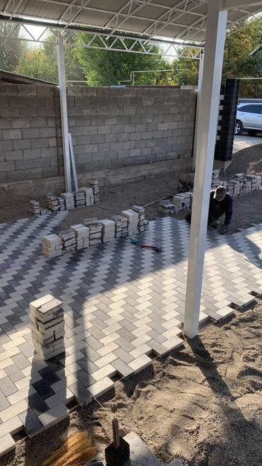 Брусчатка кирпич: Брусчатка кирпич, Для парковки, Бетонная, Литая, Новый, Укладка, Гарантия, Бесплатный выезд — 4