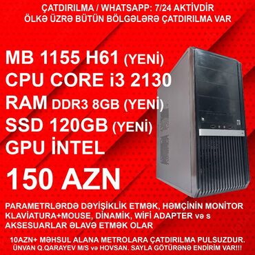 Videokartlar: ⭐TƏK KEYS – 150 AZN ⭐22” Yeni Monitorla dəst – 250 AZN