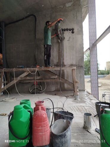 Beton işləri: #Betonkesme #betondeşmə Beton kubik kərpic - dən kəsim deşim — 4