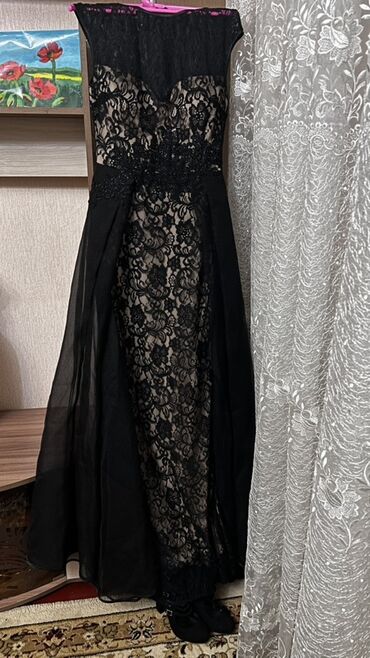 Вечерние платья: Вечернее платье, Длинная модель, Без рукавов, Стразы, M, L — 2