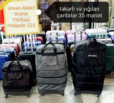 vintage çanta: Təkərli və yığılan çanta Şəhər içi catırılma 5m Ünvan AMAY ticarət