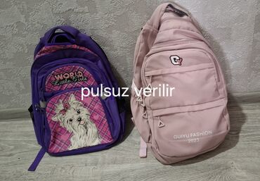Məktəb çantaları: Pulsuz verilir. istəyən yazsın