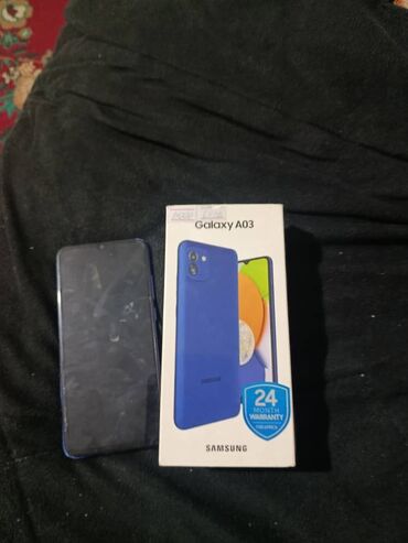 Samsung: Samsung Galaxy A03, Б/у, 64 ГБ, цвет - Синий, 2 SIM — 2