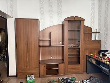 этно шторы: Стенка/гостиная модульная из ЛДСП в тёплом ореховом оттенке. Состав и — 2