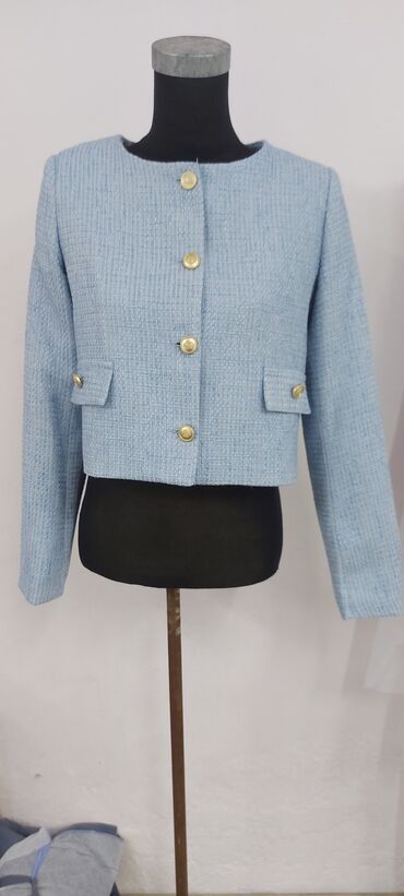 вечерние пиджаки женские: Пиджак, Классикалык модель, Твид, Жакасыз, Made in KG, XL (EU 42), 2XL (EU 44)