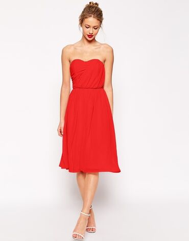платье красное: Повседневное платье, Турция, Лето, Длинная модель, Турецкое, S (EU 36), M (EU 38)