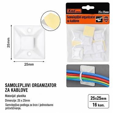 KMT Zidna nalepnica za upravljanje kablovima 2382140 Samolepljivi